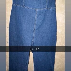 Elegant Denim Women's Pantsuit